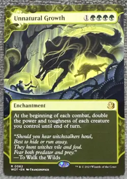 Unnatural Growth Wilds of Eldraine: Enchanting Tales Regular 62 MTG Borderless - Image 1