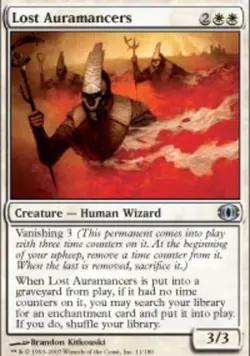 MTG Lost Auramancers - Foil, Future Sight, Moderately Played, English - Image 1