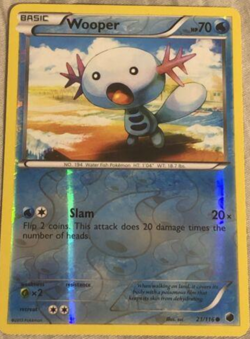 Wooper 21/116 | Mint/Near Mint | Reverse Holo | Pokemon Plasma Freeze - Image 1
