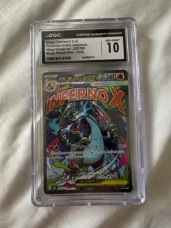 【CGC GEM MINT 10】Mega Charizard X ex 223/193 MA Mega Dream ex Pokemon JP 2025 - Image 1