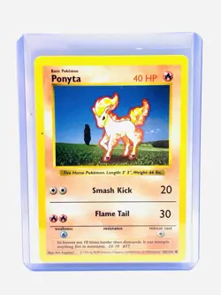 Pokemon TCG Ponyta 60/102 Base Set Regular LP/NM WOTC Original TCG - Image 1