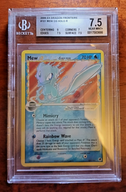 Pokemon BGS 7.5 Mew Gold Star Delta Species EX Dragon Frontiers 101/101 PSA CGC - Image 1