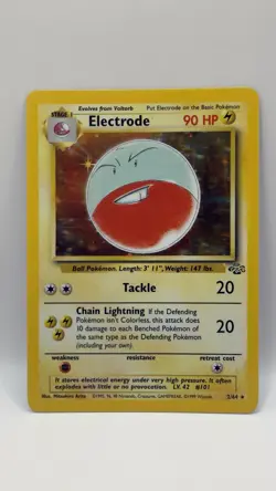Pokemon TCG Electrode Jungle Holo Card 2/64 Unlimited Rare Vintage Pokemon - Image 1