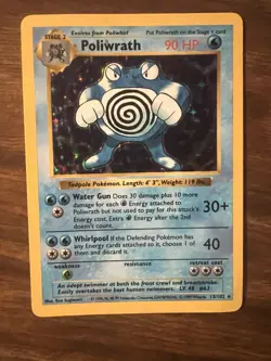 Shadowless Poliwrath 13/102 Base Set Holo Rare Vintage 1999 Pokemon Card - Image 1