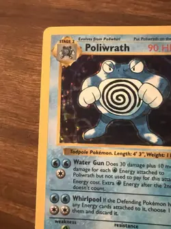 Shadowless Poliwrath 13/102 Base Set Holo Rare Vintage 1999 Pokemon Card - Image 2