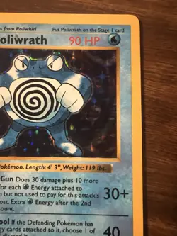 Shadowless Poliwrath 13/102 Base Set Holo Rare Vintage 1999 Pokemon Card - Image 3