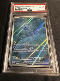 Phione Twilight Masquerade Pokemon TCG Card 175/167 PSA 8 Illustration Rare - Image 2