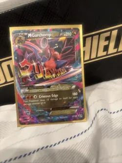 Pokemon Mega Garchomp EX TCG Black Star Promo Card XY168 Very Lightly Played - Image 1