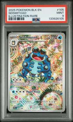 2025 POKEMON BLK EN-BLACK BOLT ILLUSTRATION RARE #105 SEISMITOAD PSA 9 - Image 1