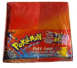 Pokemon 1999 Poke' Gum & Puzzle Box, 36 packs - Vintage Factory Sealed - Image 1
