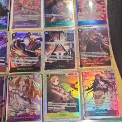 One Piece TCG SR/ Mixed LOT of 24 Foil Cards English Mixed Sets - Image 1