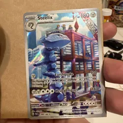 Pokemon TCG Steelix Paradox Rift Holo Card 208/182 Illustration Rare, Near Mint - Image 1