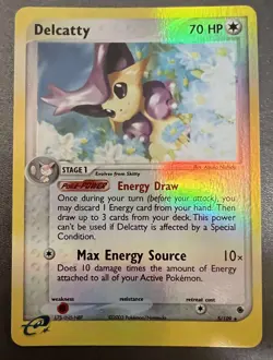 POKEMON EX RUBY & SAPPHIRE DELCATTY REVERSE HOLO CARD 5/109 - Image 1