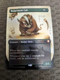 Magic the Gathering #326 Badgermole Cub Foil - Image 1