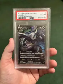 2022 POKEMON JPN SWORD & SHIELD PARADIGM TRIGGER #110 FULL ART/LUGIA V PSA 10 - Image 1
