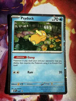 Pokemon TCG Psyduck MEP 007 Mega Evolution Cosmos Holo - Image 2