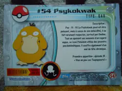 PSYKOKWAK #54 - TOPPS TV ANIMATION EDITION - CARTE POKEMON - TRES BON ETAT - Image 4