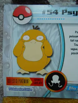 PSYKOKWAK #54 - TOPPS TV ANIMATION EDITION - CARTE POKEMON - TRES BON ETAT - Image 5