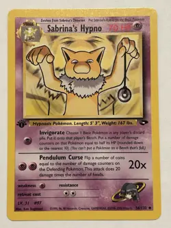 Pokemon TCG Sabrina's Hypno Gym Challenge 1st Edition Uncommon Card 56/132 - Image 1