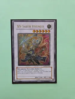 Yugioh XX-Saber Hyunlei Unlimited Edition Ultimate Rare ABPF-EN044 NM - Image 1