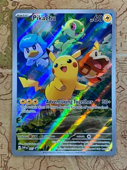 Pokemon Card TCG - Pikachu 027 Scarlet & Violet Black Star Promo Near Mint - Image 2