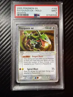 Pokemon Rayquaza ex 102 EX Deoxys Ultra Rare Holo PSA 9 MINT - Image 4