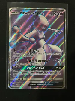Mewtwo GX 72/73 Full Art Ultra Rare Pokemon TCG Sun & Moon Shining Legends NM/M - Image 1
