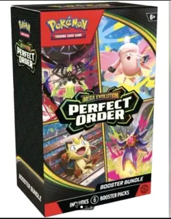 Pokemon TCG Mega Evolution Perfect Order Booster Bundle (6 Packs) PRESALE - Image 1