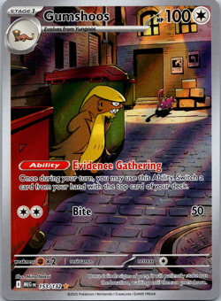 1x Gumshoos - 153/132 - Illustration Rare NM-Mint Pokemon ME01 - Mega Evolution - Image 1