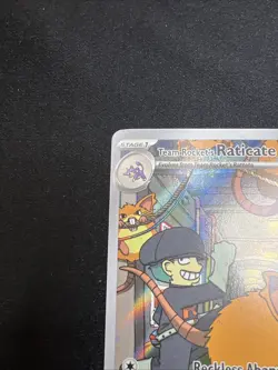 Pokemon TCG Team Rocket's Raticate 202/182 IR Sv10: Destined Rivals Near Mint - Image 3