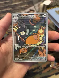 Pokemon TCG Team Rocket's Raticate 202/182 IR Sv10: Destined Rivals Near Mint - Image 1