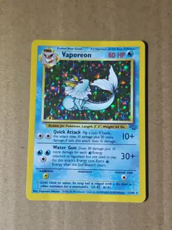 Vaporeon Holo Rare 12/64 Jungle Set Vintage 1999 Pokemon TCG Card LP Condition - Image 4