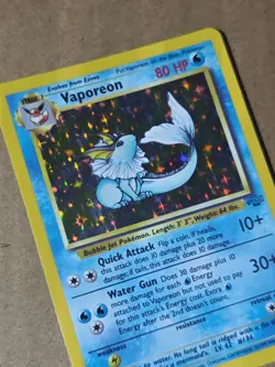 Vaporeon Holo Rare 12/64 Jungle Set Vintage 1999 Pokemon TCG Card LP Condition - Image 5