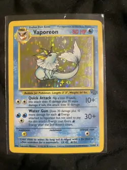 Pokemon TCG Vaporeon Holo Rare Card 12/64 Jungle Set!! - Image 1