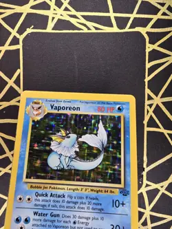 🔥 Vaporeon 12/64 🔥 Original Holo Rare Jungle Set Pokemon Card WOTC TCG 1999 - Image 4