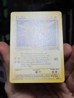 Pokemon TCG Zapdos 30/62 Fossil Non Holo Rare Light Play - Image 3