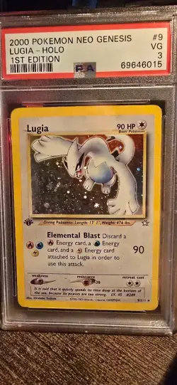 Pokemon Lugia Neo Genesis 1st Edition Holo Rare #9 PSA 3 - Image 1