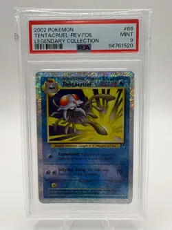 2002 POKEMON LEGENDARY COLLECTION #66 TENTACRUEL-REVERSE FOIL PSA 9 POP 158! - Image 1