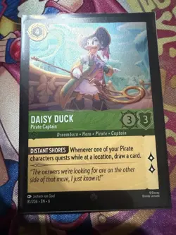 Daisy Duck Pirate Captain 81/204 Super Rare Azurite Sea Cold Foil Disney Lorcana - Image 1