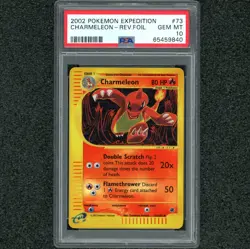 Gem Mint! PSA 10 CHARMELEON Reverse Foil Holo 2002 Pokemon Expedition 73 eReader - Image 1