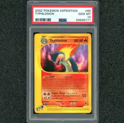 Gem Mint! TYPHLOSION 2002 Pokemon Expedition # 65 Vintage WOTC e-Reader PSA 10 - Image 1