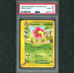 Gem Mint MEGANIUM 2002 Pokemon Expedition # 53 WOTC Rare Vintage e-Reader PSA 10 - Image 1
