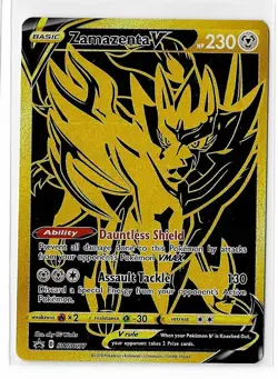 Zamazenta V SWSH077 Pokemon Sword & Shield Promo Ultra Rare Holo Card NM - Image 1