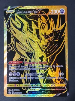 Zamazenta V - SWSH077 - Pokemon Sword & Shield Promo Ultra Rare Holo Card NM - Image 1