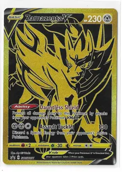 Zamazenta V SWSH077 Pokemon Sword & Shield Promo Ultra Rare Holo Card NM - Image 1
