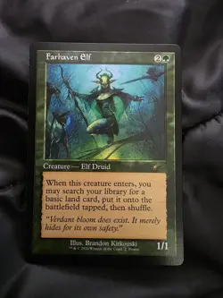 MTG magic cards 1x Farhaven Elf - commander party retro promo Unique & Misc Prom - Image 1