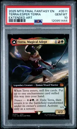 Esper Terra #0511 2025 Magic The Gathering MTG Final Fantasy Extended Art PSA 10 - Image 1