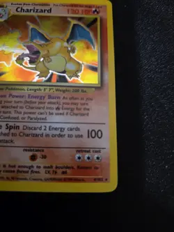 Pokemon TCG Charizard 1999-2000 Base Set Holo Rare Card 4/102 - Image 3