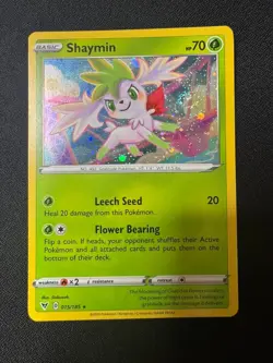 Pokemon TCG Shaymin Pokemon Promos 015/185 Cosmos Holo with Swirl! - Image 1