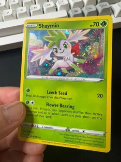 Pokemon TCG Shaymin Pokemon Promos 015/185 Cosmos Holo with Swirl! - Image 3
